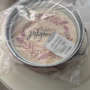 Fall coasters with Round Tin for storage